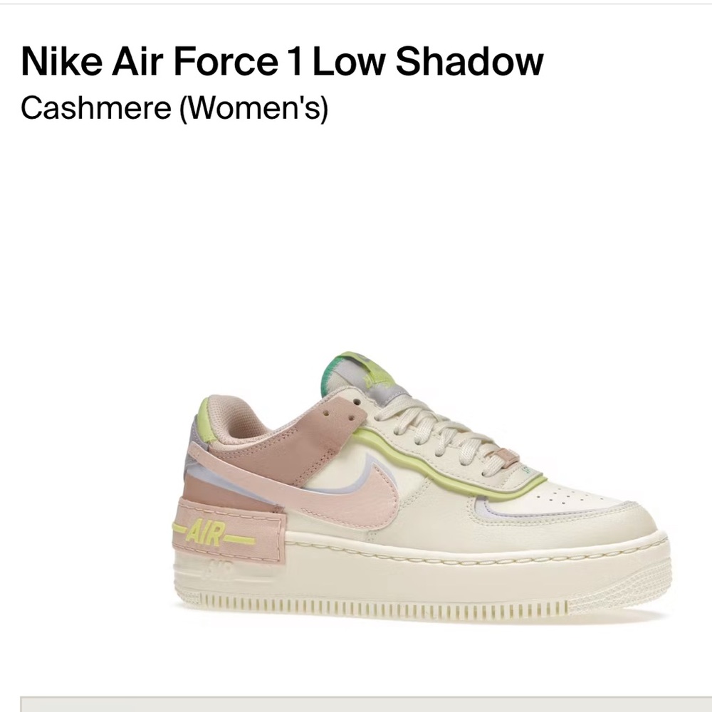 NIKE AIR FORCE 1 LOW SHADOW CASHMERE SZ 8